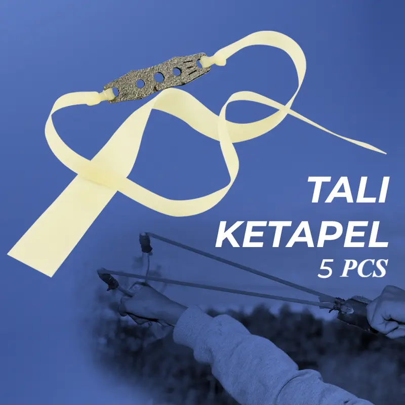 AShop Tali Ketapel Slingshot Rubber Flat Elastic Band Catapult 5 PCS 0