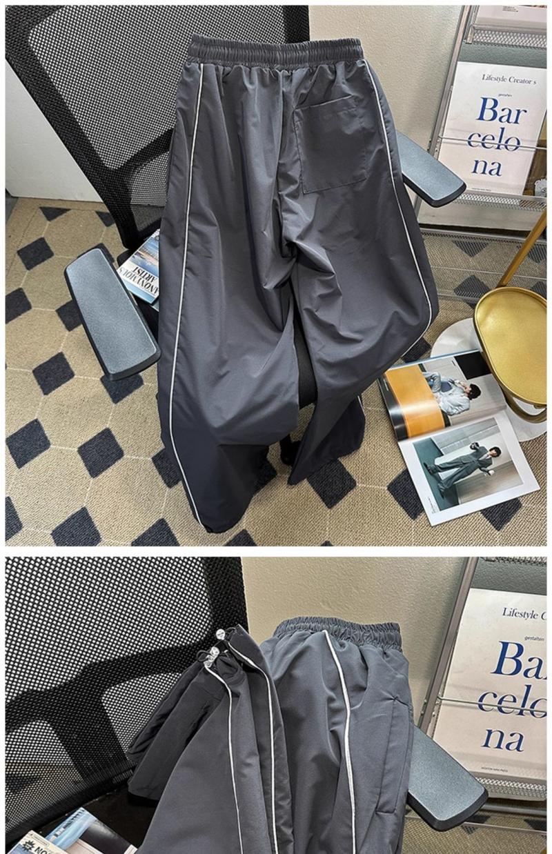 Product Introduction of กางเกงวอร์มชาร์จ แบรนด์แฟชั่นฮาร์เทนส์ เวนลลิง ทรงตรงหลวม สำหรับผู้ชาย สไตล์สปอร์ตลำลอง ขากว้าง มีเชือกผูก กางเกงร่ม 4