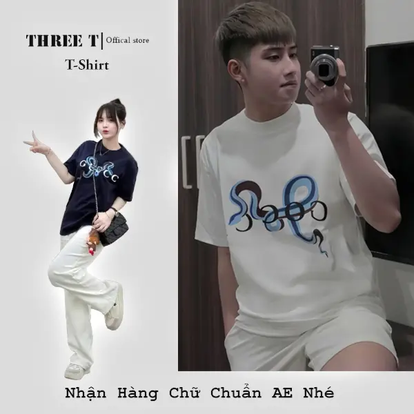 Áo thun GICCU Tỵ Nam Nữ Bề Mặt Mềm Mịn - Cotton 2C - Chuẩn Chữ