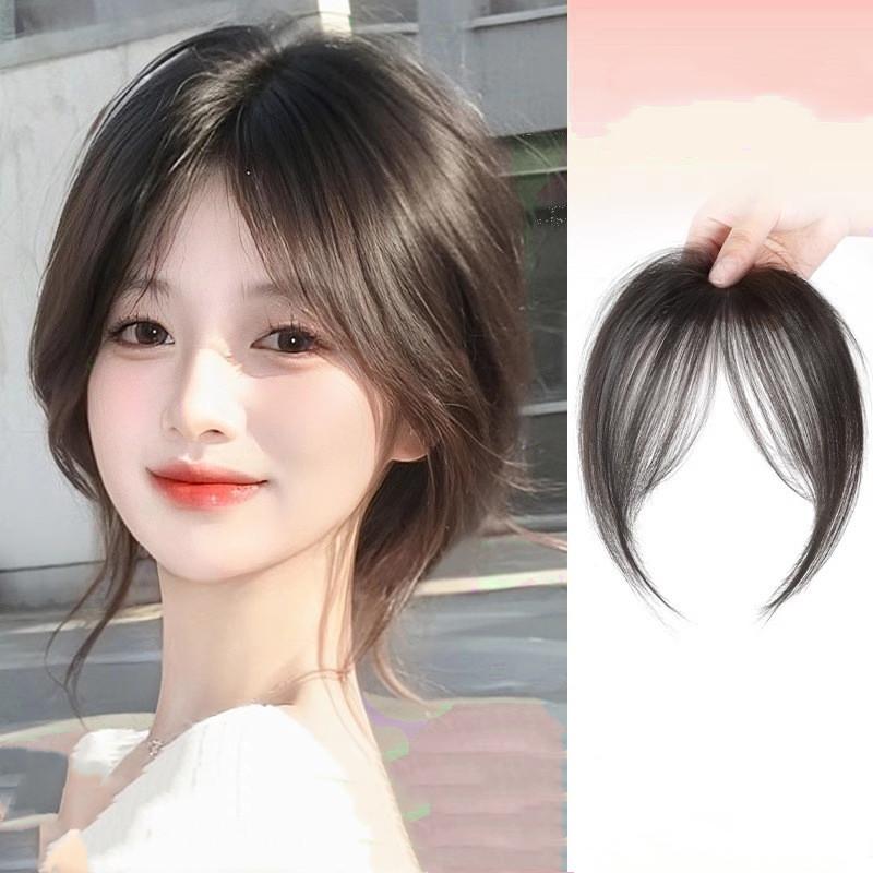 Tóc Mái Giả Lụa Nhiệt Độ Cao, AWAYTR, Mềm Mại Và Bồng Bềnh Kẹp Tóc Giả, Phong Cách Instagram, Hàng Mới Về 1