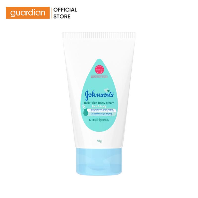 Kem Dưỡng Da Mặt Và Cơ Thể Chứa Sữa Và Tinh Chất Gạo Johnson Baby Milk & Rice Baby Cream Face & Body 50G
