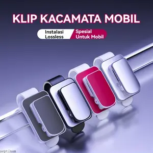 Holder Kacamata Mobil - Klip Logam untuk Kartu Karcis, Bahan ABS + Logam, Cocok untuk Pelindung Matahari