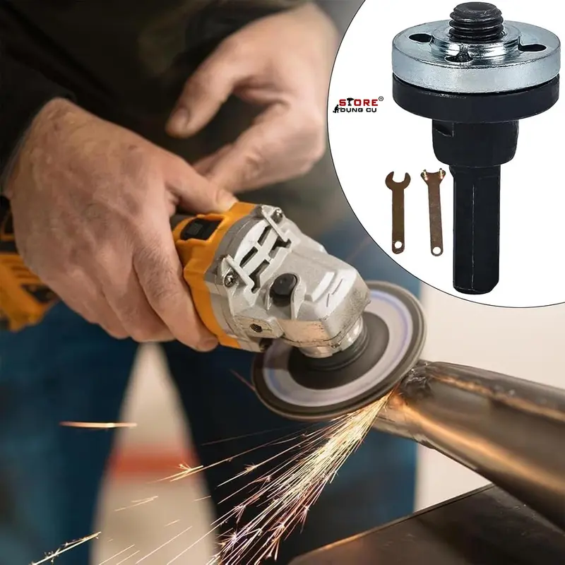 Bộ chuyển đổi máy khoan thành Máy Mài, Máy Cắt, Tay mở máy mài 100mm,  Đầu Chuyển Gắn Máy Khoan Thành Máy Cưa Cắt Mài 3