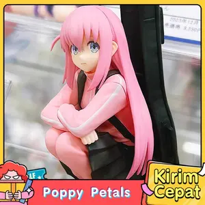 Figure Anime Hitori Goto Bocchi The Rock Duduk Bawa Gitar 15cm Aksesoris Dekorasi Meja Pajangan Karakter Lucu PVC untuk Koleksi Hadiah dan Pecinta Anime