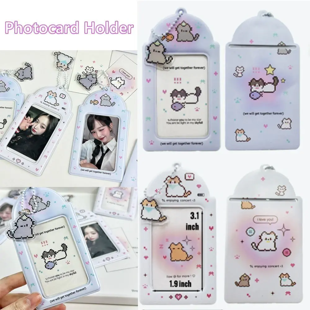 mecome Creative Gift 3 inch Decorative Photocard Holder Cartoon Y2K Card Holder Waterproof Photo Album Protective Sleeves