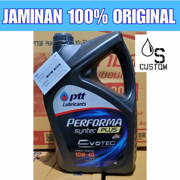 Oli Mobil Bensin PTT Evotech 10w40 API SP 4L 10w-40 1