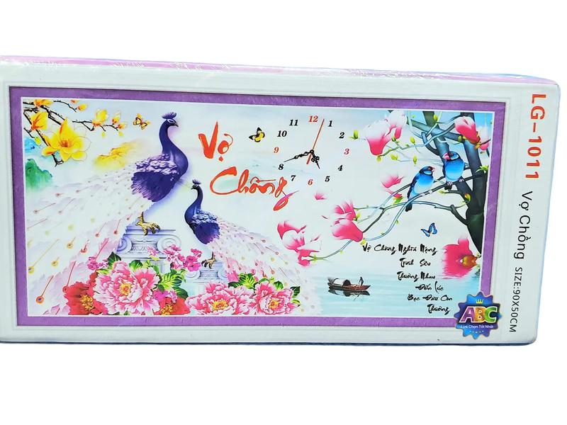  tranh đính đá vkck. vợ chồng.  kích thước 90x50. tranh về tự gắn Làm Đồ Handmade Thêu Chữ 
