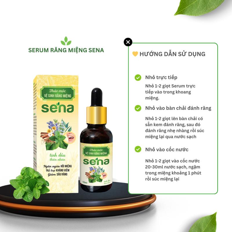 [ MUA 1 LỌ 30ML  ] SERUM răng miệng SENA giúp vệ sinh răng miệng - hỗ trợ giảm hôi miệng , thảo mộc thiên nhiên  xịt  thơm Xịt Thơm Miệng Xịt Miệng