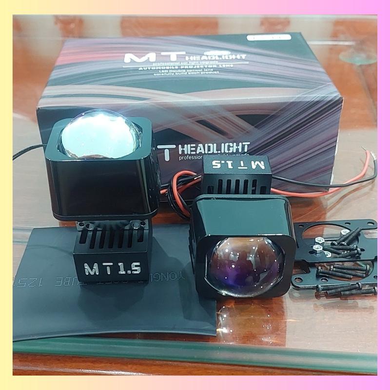 Bi cầu 1.5 inch-M1.5 MT RACING công suất 50W nhiệt màu 6000k pha cos đầy đủ