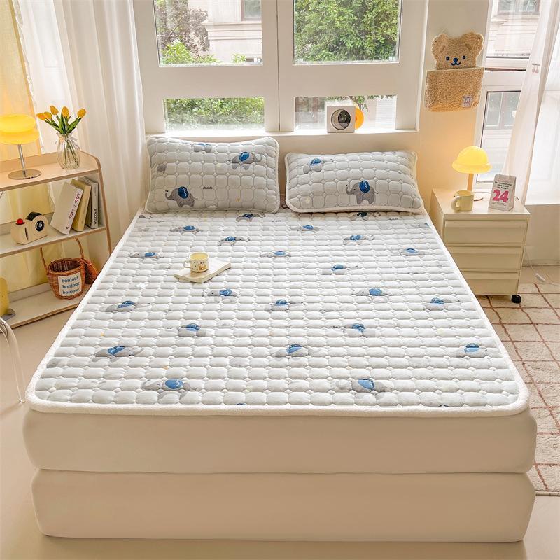 Product Introduction of Floral Pattern Bed Protector, 1 Count Thickened Mattress, Soft Comfortable Bed Mattress, Bedding Supplies for Home, Bedroom, Guest Room 4