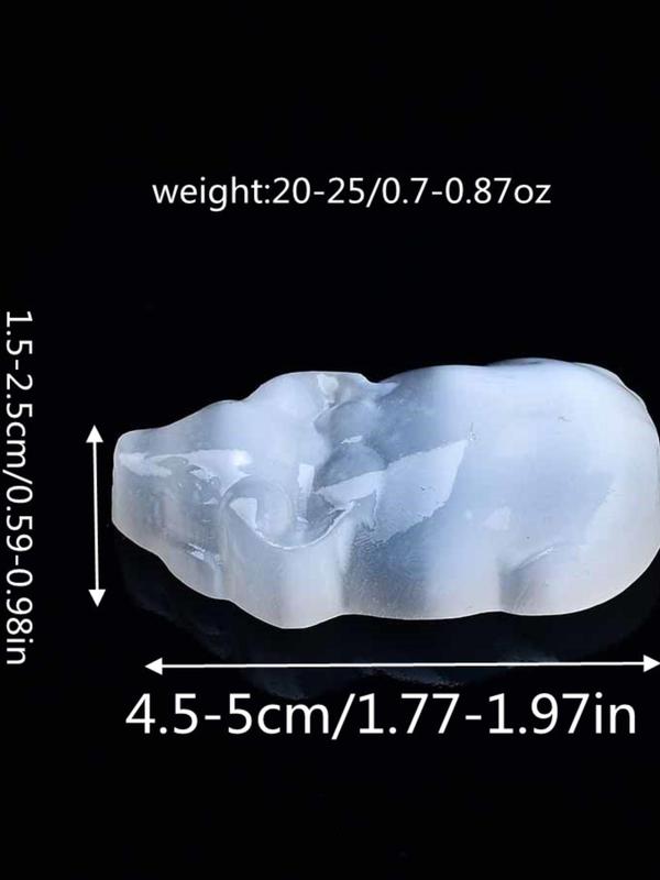 Natural White Sculpture, 3 Counts/set Mini Stone Crafts, Handmade Healing Stone Ornaments 1
