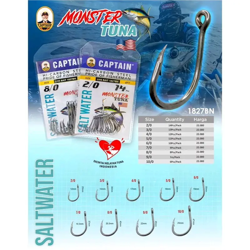 Kail captain live bait 1827 BN monster tuna