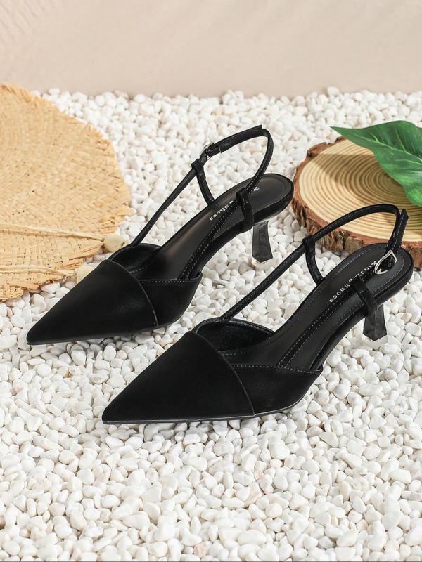 Women's Minimalist Solid Color  Heels, Fashionable Pointed Toe High Heel Shoes for Party, Daily Clothing Decor for Women & Girls, Classy 5