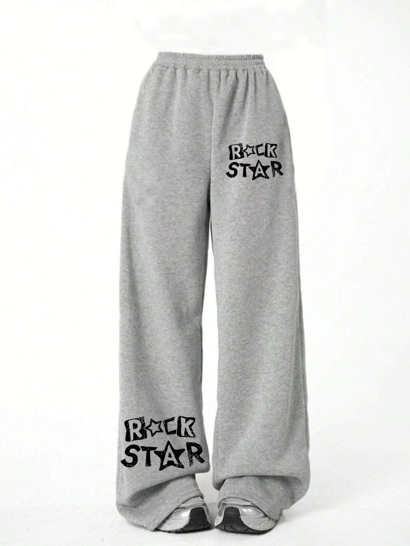 Product Introduction of Girl's Letter Print Pocket Sweatpants, Casual Comfy Straight Leg Trousers for Daily Wear, Kids Bottoms for All Seasons 12
