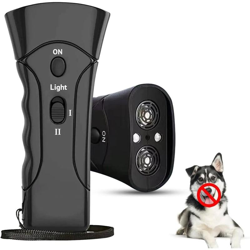 Ultrasonic Anti-Bark Dog Repellent Trainer - LED Light, Double Speakers, Gentle Pet Corrector