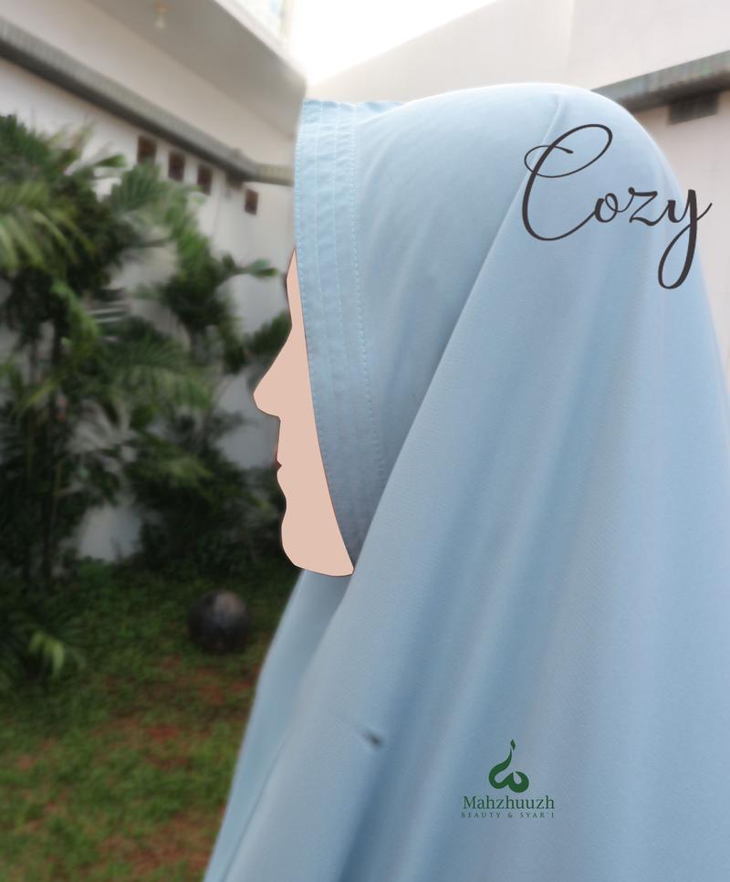 Product Introduction of cozy khimar non pad jahit 4 lengan bolong Hitam Kerudung bergo jumbo khimar Syari Muslim Oval Jilbab Instan Wolfis Tangan 2