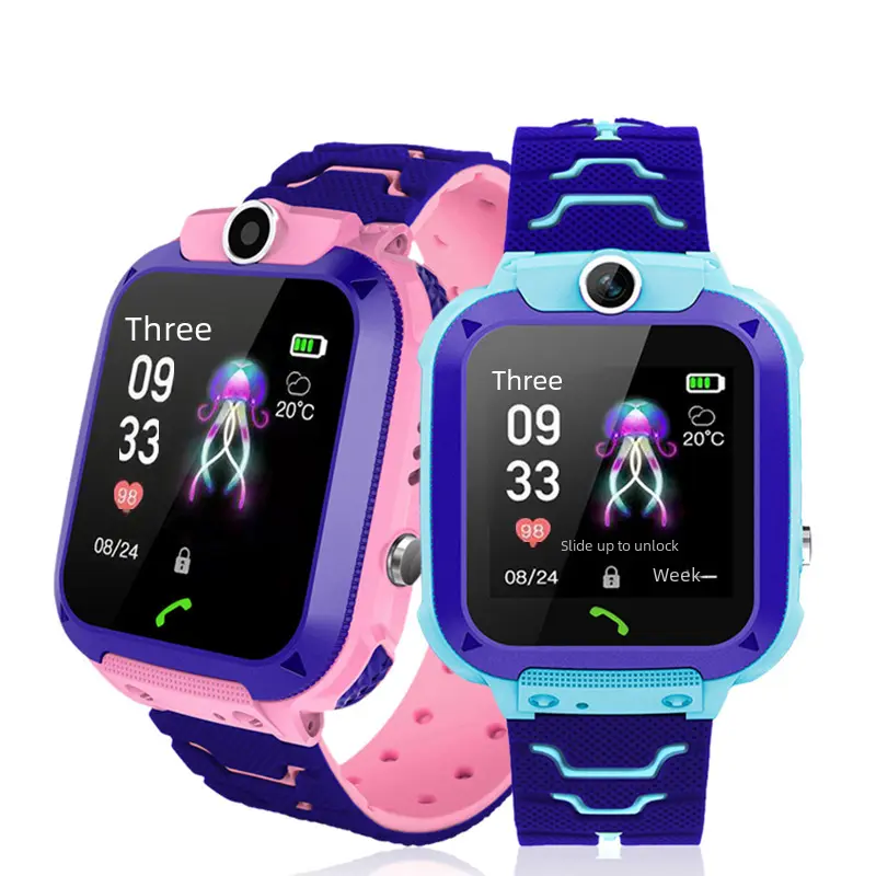 Q12 Waterproof Child Smart Phone Watch Photo Torch 5 Generation Z6 Multi-Language Smart Watch Device Wearable Smartphone Wristwatch