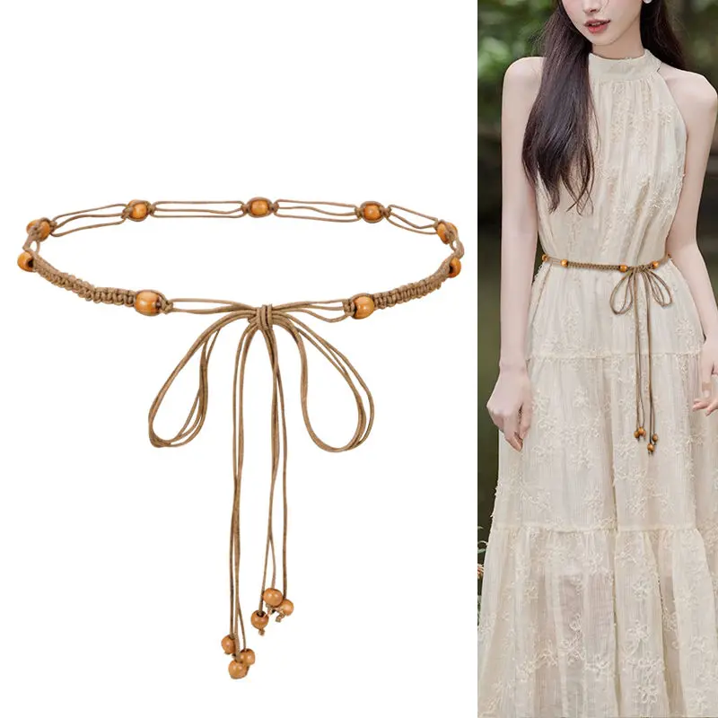 Phụ Kiện Dây Chuyền Đeo Hông, Phong Cách Dân Tộc Bohemian Của Phụ Nữ, Váy Mùa Hè, Thắt Lưng Dây Đeo Hông Dệt, Trang Phục Trang Trí, Cổ Điển