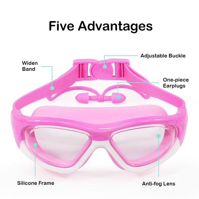 Product Introduction of Swimming Goggles, Swimming Goggles with Earplugs, Swimming Accessories for Boys & Girls, Swimming Accessories for Outdoor Swimming 2