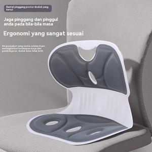 Kusyen tempat duduk sokongan lumbar yang selesa Kusyen kerusi pembetulan postur duduk panjang Bahan tekstil lembut