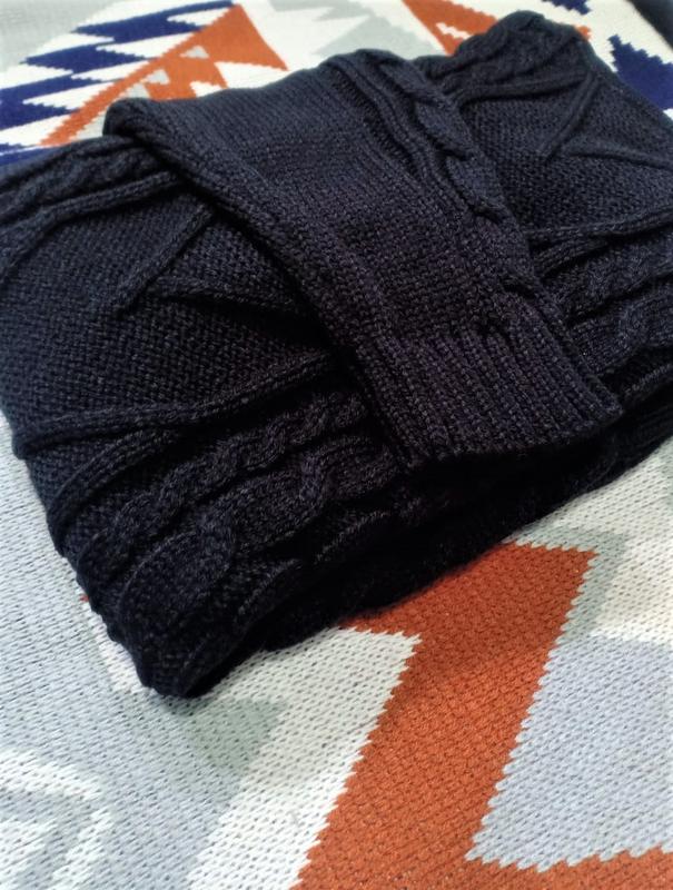 Turtleneck Sweater Dewasa Kerah Tinggi Motif Cable Knit Oversize 7
