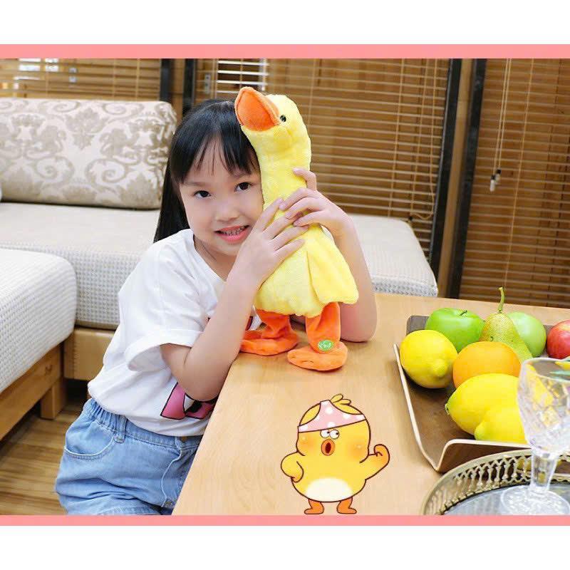 [Loại sạc] Vịt nhại giọng biết nói biết đi biết hát - Vịt vàng poka bông nhại tiếng kêu quạc quạc vui nhộn Thú Nhồi Bông -Đồ Chơi Thú bông đáng yêu Toy Phát Nhạc 2
