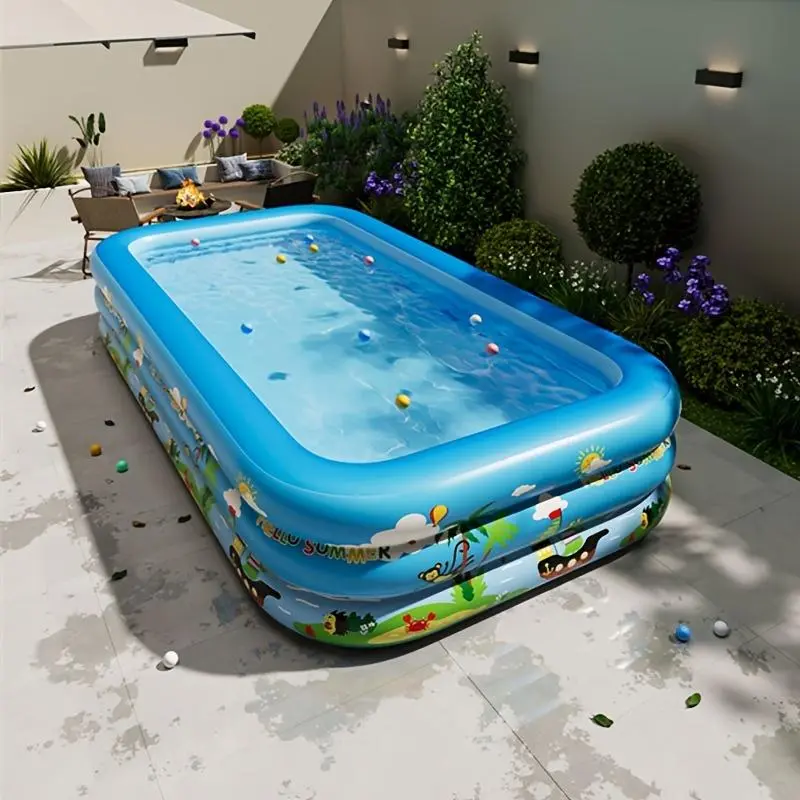 Inflatable Swimming Pool, Durable PVC Inflatable Swimming Pool, Easy To Carry and Store, Suitable for Summer Yard Water Entertainment Games, Parties and Gatherings