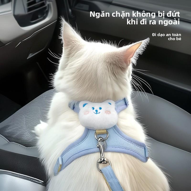  Dây Xích Chó Kiểu Áo Vest Dây Dắt Chó Đi Dạo Với Gấu Bông Dây Nịt Ngực Cho Chó Nhỏ Dây Xích Chó Ngoài Trời Thích Hợp Cho Thú Cưng 