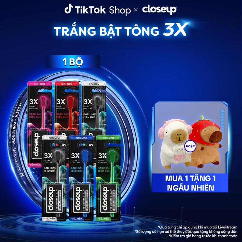 [KOL Live 2] Bộ 6 bàn chải/ 8 bàn chải Closeup Precision Clean siêu mềm (màu ngẫu nhiên) [2]