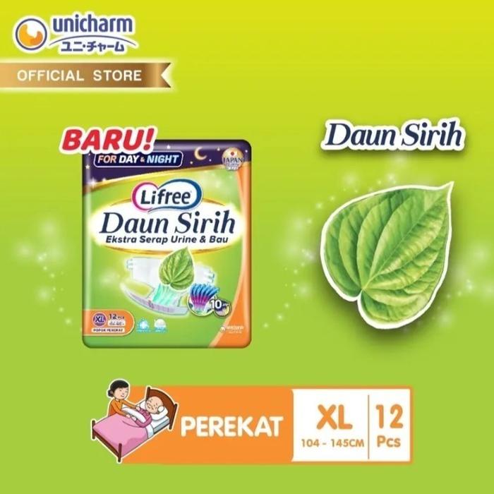 Gambar Lifree Popok Perekat Daun Sirih XL 12 - 2 Pack dari Lifree Official Store Kab. Tangerang Tokopedia