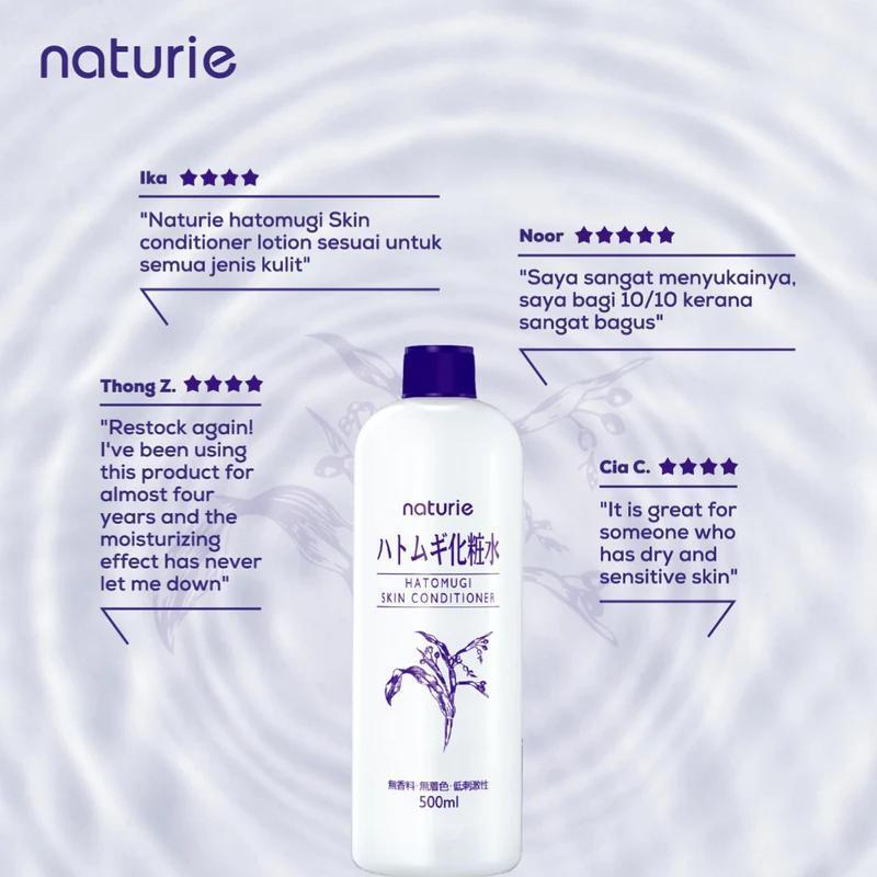 Hatomugi Skin Conditioner 500ml Full Size Toner/Naturie - Hatomugi Skin Conditioning Gel 180g 4