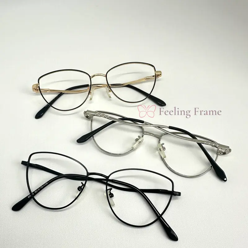 (BELI1 GR4T1S 1)FRAME KACAMATA BESI CAT EYE QINAN SERIES Bluecromic Frame Perempuan Antiradiasi Blueray Cewek Lensa Photocromic Glasses Eyewear 1