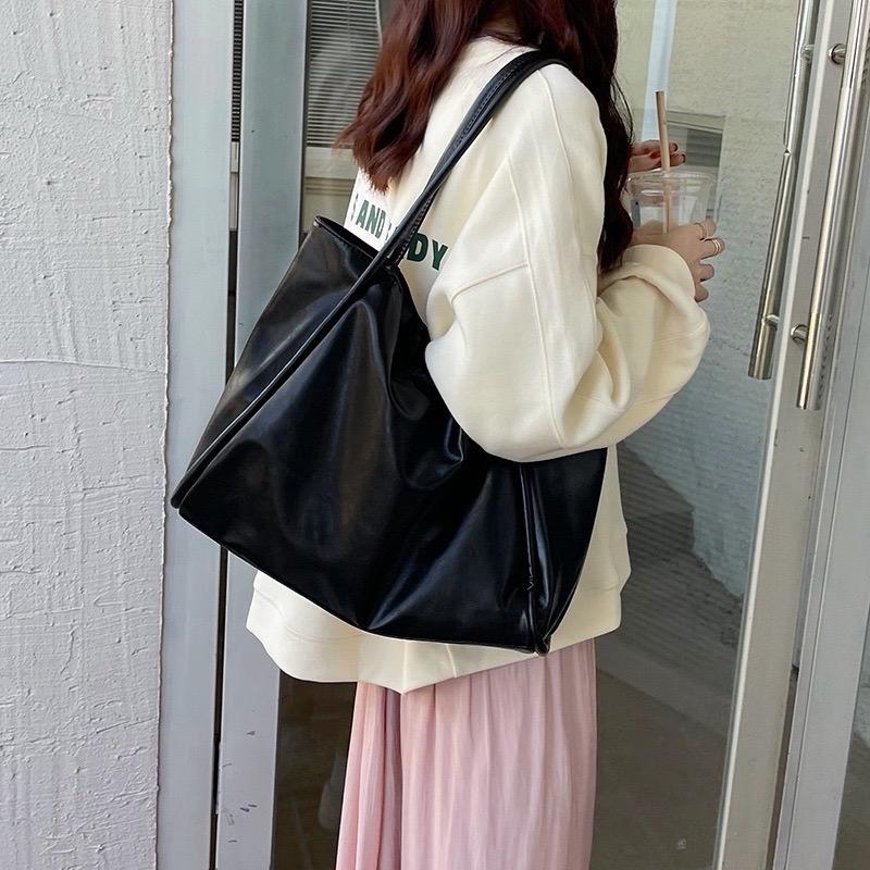 [DEAL ĐỘC QUYỀN] Túi Xách Nữ Tote Da Công Sở Hai Dây Da Trơn Mềm Để Vừa A4 Đi Học Đi Làm Bag CUN099