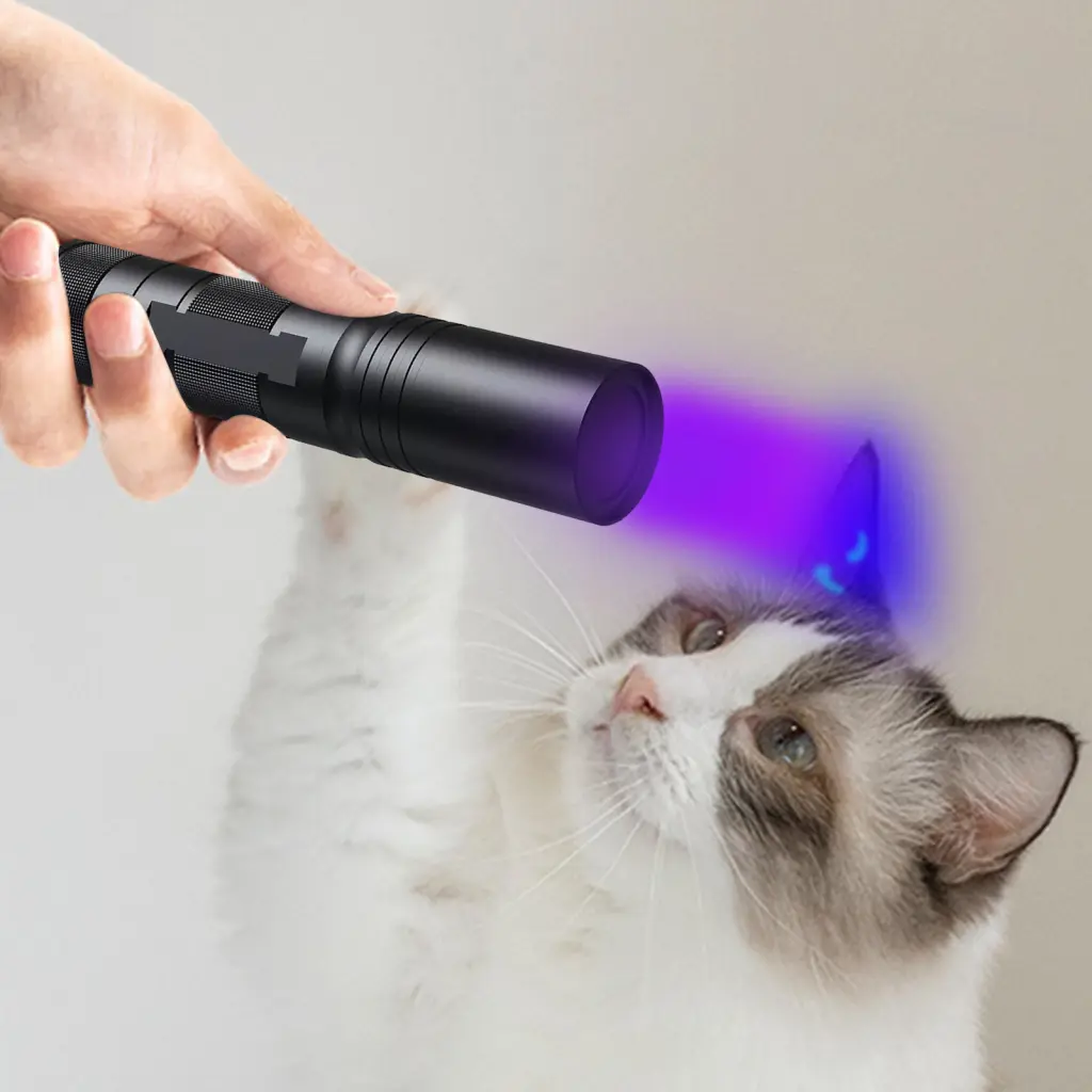 slolbut- Portable Uv Flashlight 365nm Uv Flashlight Portable Usb Rechargeable Uv Flashlight for Resin Curing and Pet Urine Detection Handheld Blacklight Lamp with 365nm Led