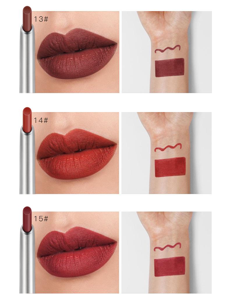 Product Introduction of Pudaier Three-Dimensional Matte 17 Colors Lip Liner Automatic Non-Decolorizing Eye Shadow Eyeliner Lipstick Lip Pencil 7