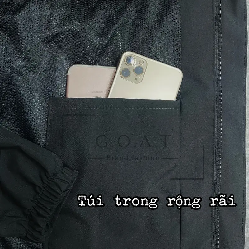 Áo Khoác Gió 2 lớp Chống Nước Cải Tiến Chốt Cổ Đứng, Nhiều Màu. Phong cách Hàn Quốc. Chống nắng, chống gió, đi phượt ... Tay Dài Menswear Nam Jacket Cổ Cao 6