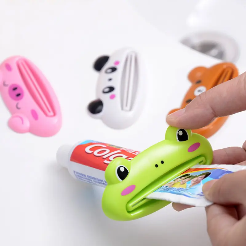 1pcs Toothpaste Squeezer Cartoon Animal Plastic Press Manual Kid Toothpaste Bathroom Supplies Toothpaste Dispenser Toothpaste Holder
