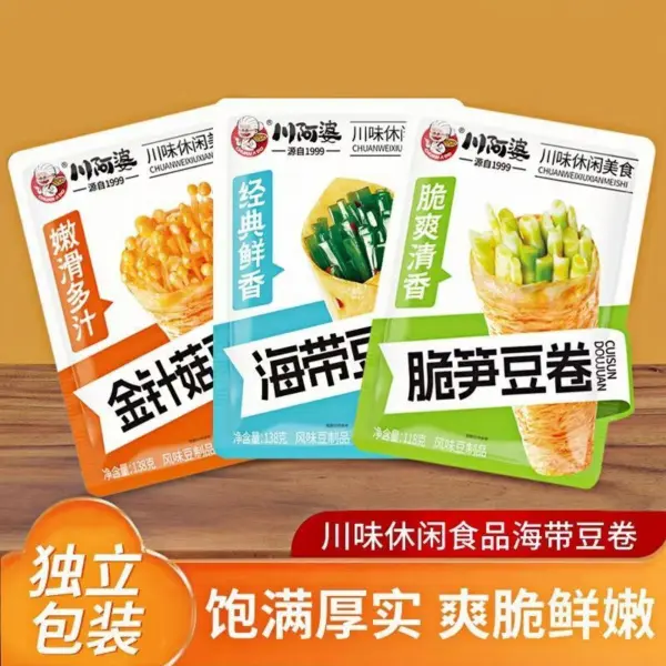 Mushroom Kelp Bean Rolls Food New Vegetable Snack Rolls Office Spicy Flavor Leisure Snacks