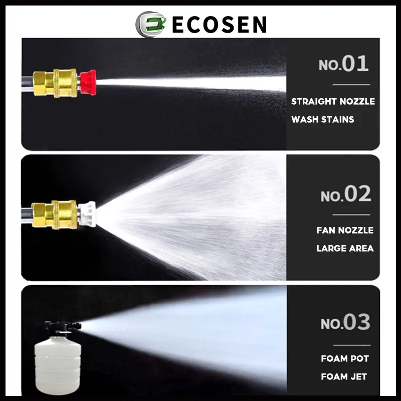 ECOSEN Jet Cleaner Tekanan Tinggi Alat Cuci Motor Mobil AC Steam Mesin Cuci Steam Mobil dan Motor Mini Portable Termurahm Car Selang 5