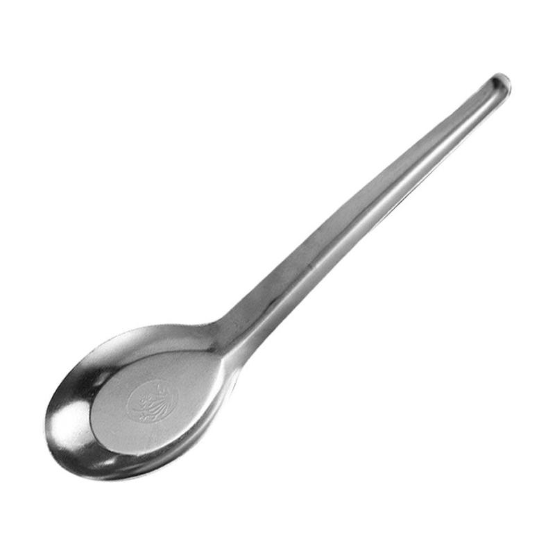 Product Introduction of Spoon 401 Stainless Steel Household Flat Bottom Eating U0Q1 15
