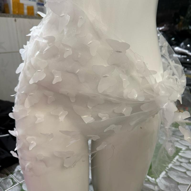 TM .Bikini Phụ kiện khăn Quấn Hoạ Tiết Bướm đi biển Ba Màu dể Phối Thời Trang ( khăn lẻ)khăn 2