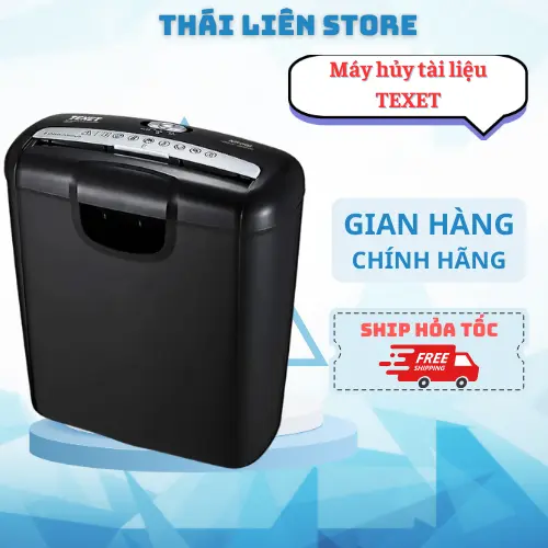 Máy hủy tài liệu 8L -10L - 12L Texet SC-10N (Đen) (Bảo hành 12 tháng)
