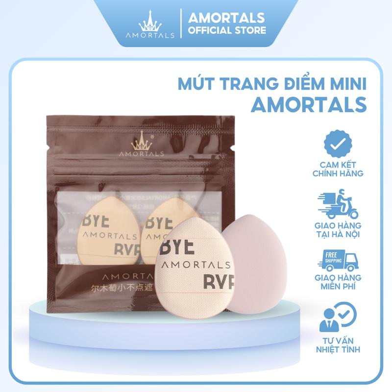  Bông Mút Phấn Trang Điểm AMORTALS Mini Ngón Tay Hình Quả Trứng Mềm Mại Giúp Đánh Kem Che Khuyết Điểm Kem Nền Và Cushion Cosmetic Nữ Mỹ Phẩm 