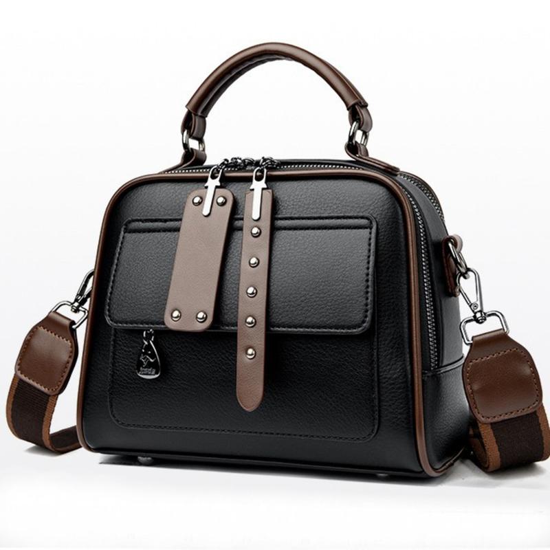  Túi xách nữ túi đeo chéo da gạo cỡ lớn nhiều ngăn dây đeo bản to N656 