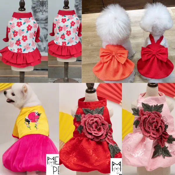 Váy Đầm Noel Tết Thiết kế Siêu Cute Cho Chó Mèo - Chọn Mẫu