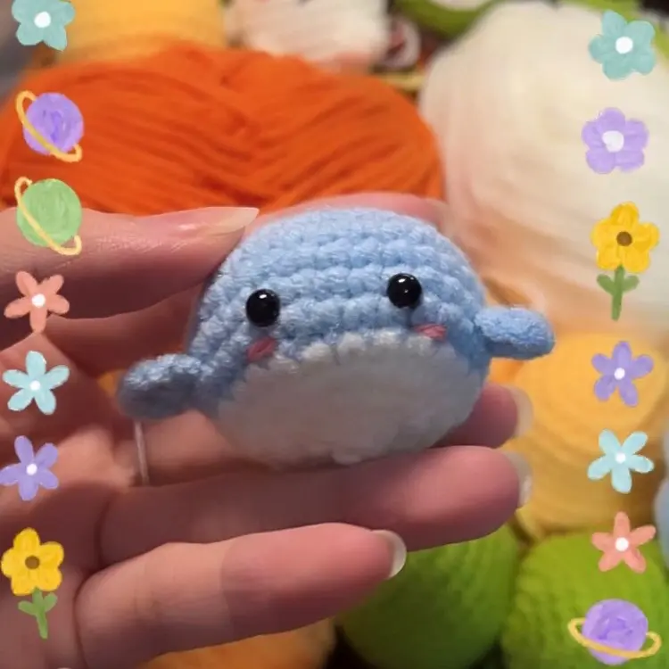 Móc Chìa Khoá cá heo handmade bằng len (ib chọn màu)