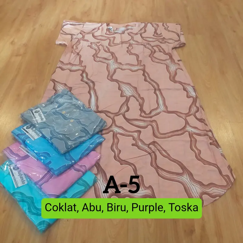Daster Payung Jumbo 4 Pcs Motif Abstrak Bahan Rayon LD/PB 120 Busui Kancing 5