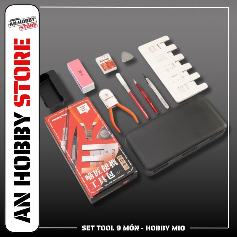 DỤNG CỤ LẮP RÁP MÔ HÌNH - SET TOOL 9 MÓN HOBBY MIO