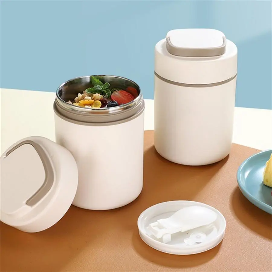 Portable Insulated Lunch Box, 1 Count Breakfast Container With Lid, Leak-proof Food Container For Work, School, Travel, Picnic