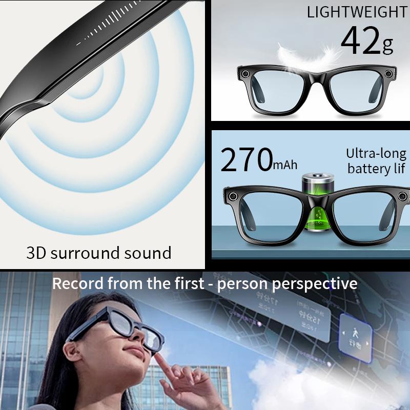 New 800W Camera AI Glasses Men Color-Changing Smart Translation Glasses Photo Video Recording Waterproof Call Smart Sunglasses - Image 6